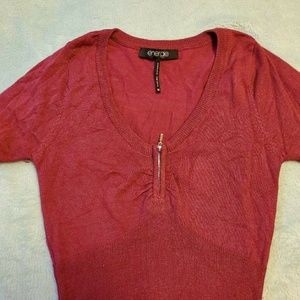 Magenta Ribbed Sweater